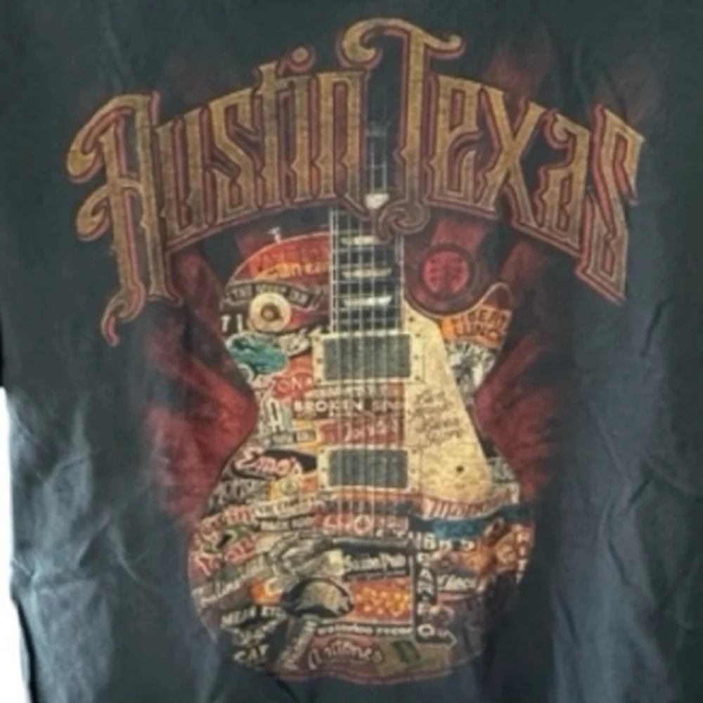 Austin Texas Music Landmarks Guitar‎ 🎸 Tee. Men’s Medium. Black. - Picture 4 of 4